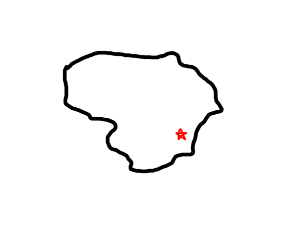 Silhouette of a mystery country